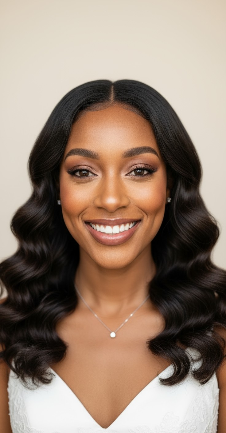 After Curly Hair Down Wedding